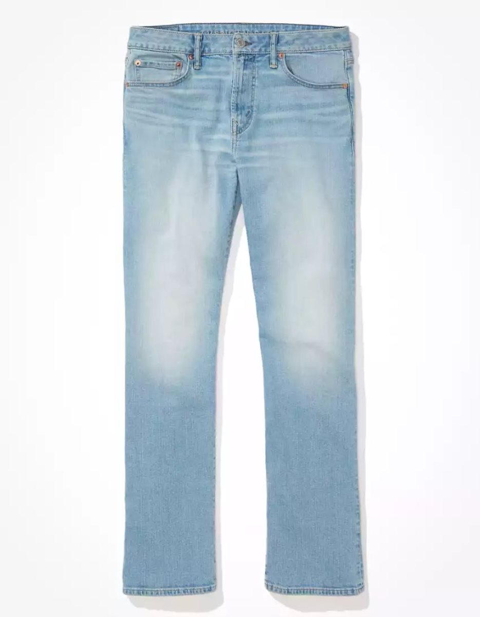 Jean American Eagle AE AirFlexOriginal Bootcut Bleu Clair Homme | HKH-91142876